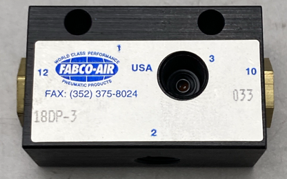 NEW GENUINE FABCO-AIR 18DP-3 MANUAL/AIR PILOT VALVE
