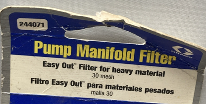 NEW GENUINE GRACO 244071 PUMP MANIFOLD FILTER