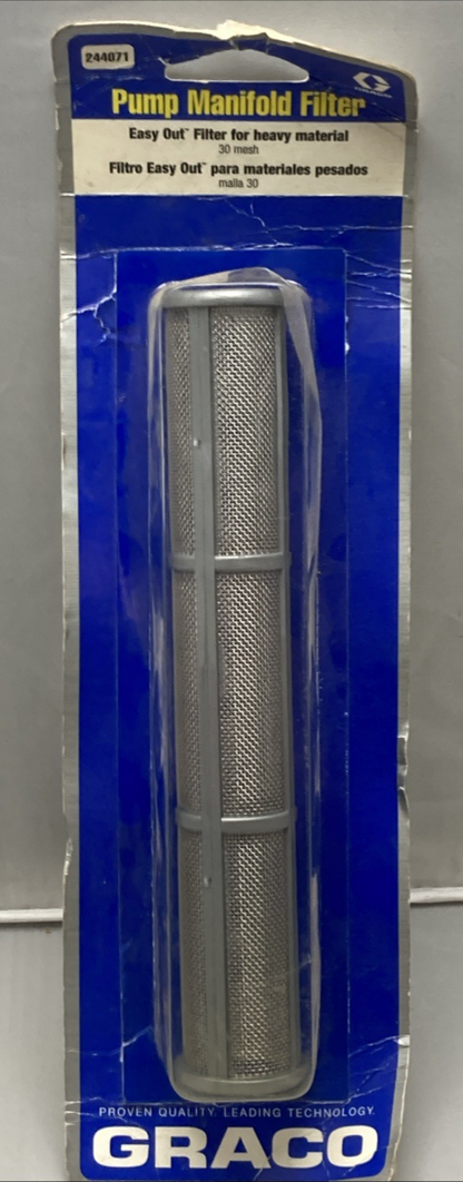 NEW GENUINE GRACO 244071 PUMP MANIFOLD FILTER