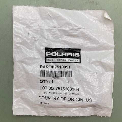 Polaris 7519091 SCREW New Genuine