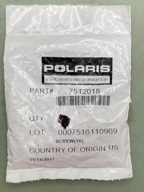 QTY 4 Polaris 7512018 SCREW New Genuine