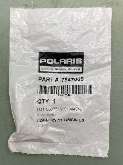 QTY 2 Polaris 7547069 HEX NUTSERT New Genuine