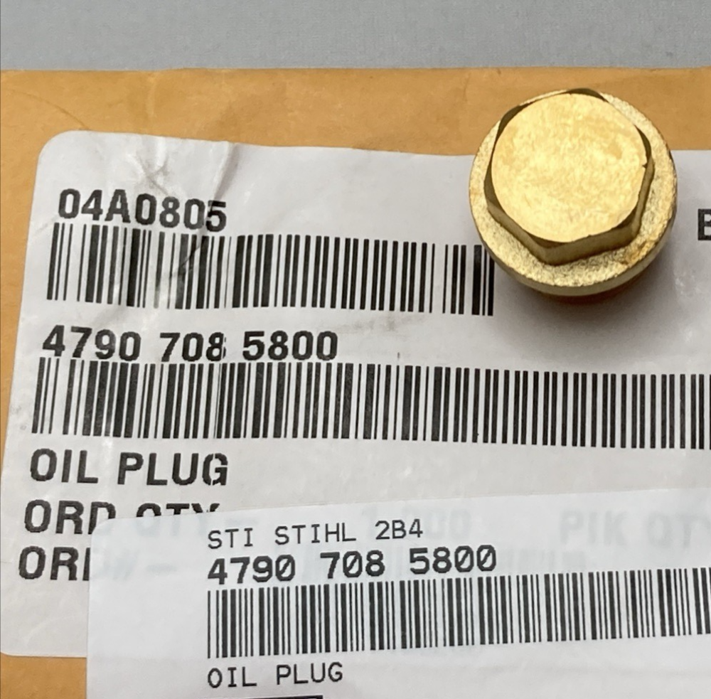 NEW REPLACES STIHL 4790-708-5800 OIL PLUG