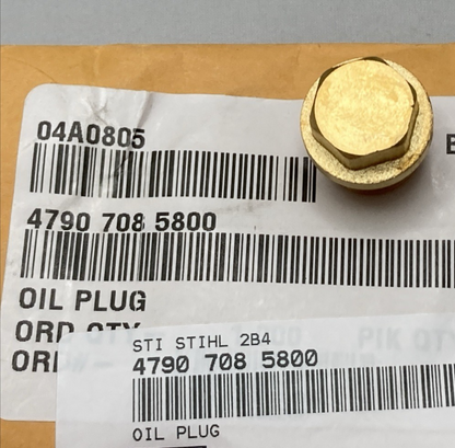 NEW REPLACES STIHL 4790-708-5800 OIL PLUG
