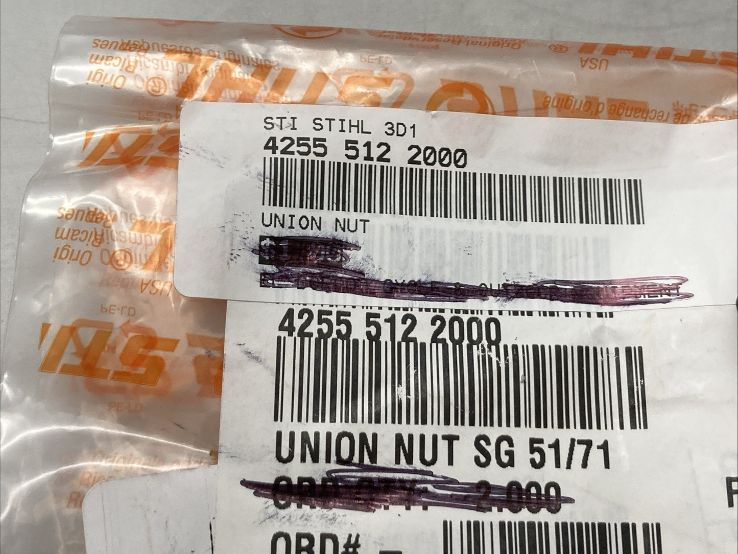 NEW GENUINE STIHL 4255-512-2000 UNION NUT