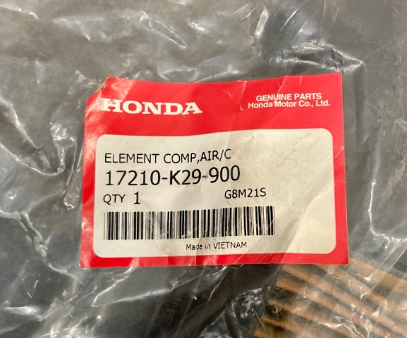 Honda 17210-K29-900 Element, Air, Cleaner New Genuine