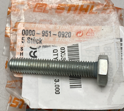 NEW GENUINE STIHL 0000 951 0920 Hexagon Head Screw