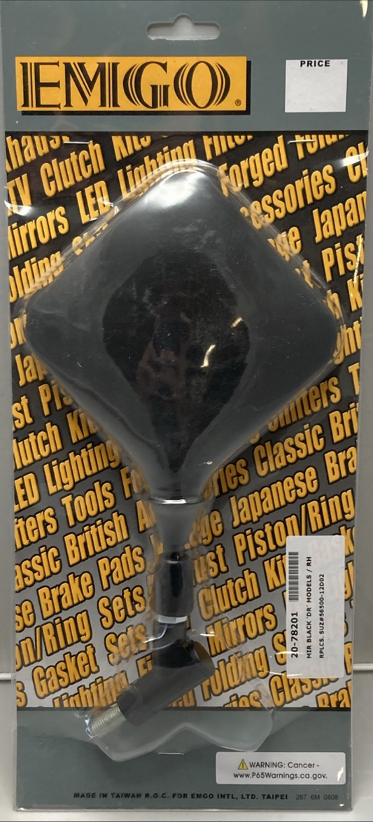 NEW GENUINE EMGO 20-78201 SUZUKI UNVERSAL MIRROR-RIGHT SIDE