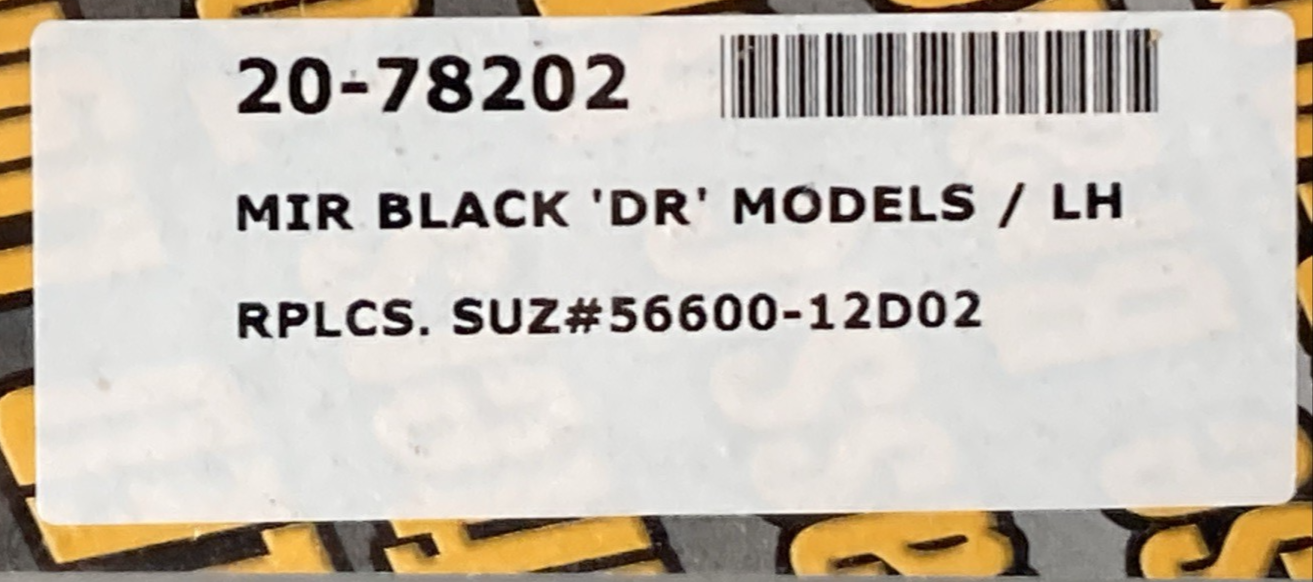 NEW GENUINE EMGO 20-78202 LEFT HAND SIDE REPLACEMENT MIRROR FOR SUZUKI