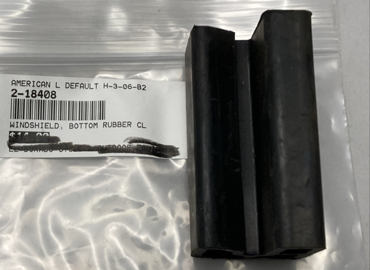 NEW GENUINE AMERICAN LANDMASTER 2-18408 Windshield, Bottom Rubber Clip-Holder