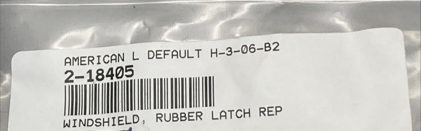 NEW GENUINE AMERICAN LANDMASTER 2-18405 Windshield, Rubber Latch Replacement