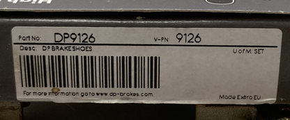 NEW GENUINE DP DP9126 BRAKE SHOES