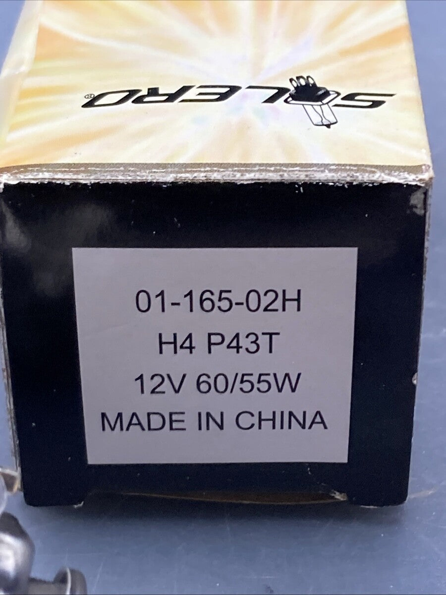 NEW GENUINE SOLERO 01-165-2H Quartz Halogen Bulb H4 Heavy Duty 60W-55W