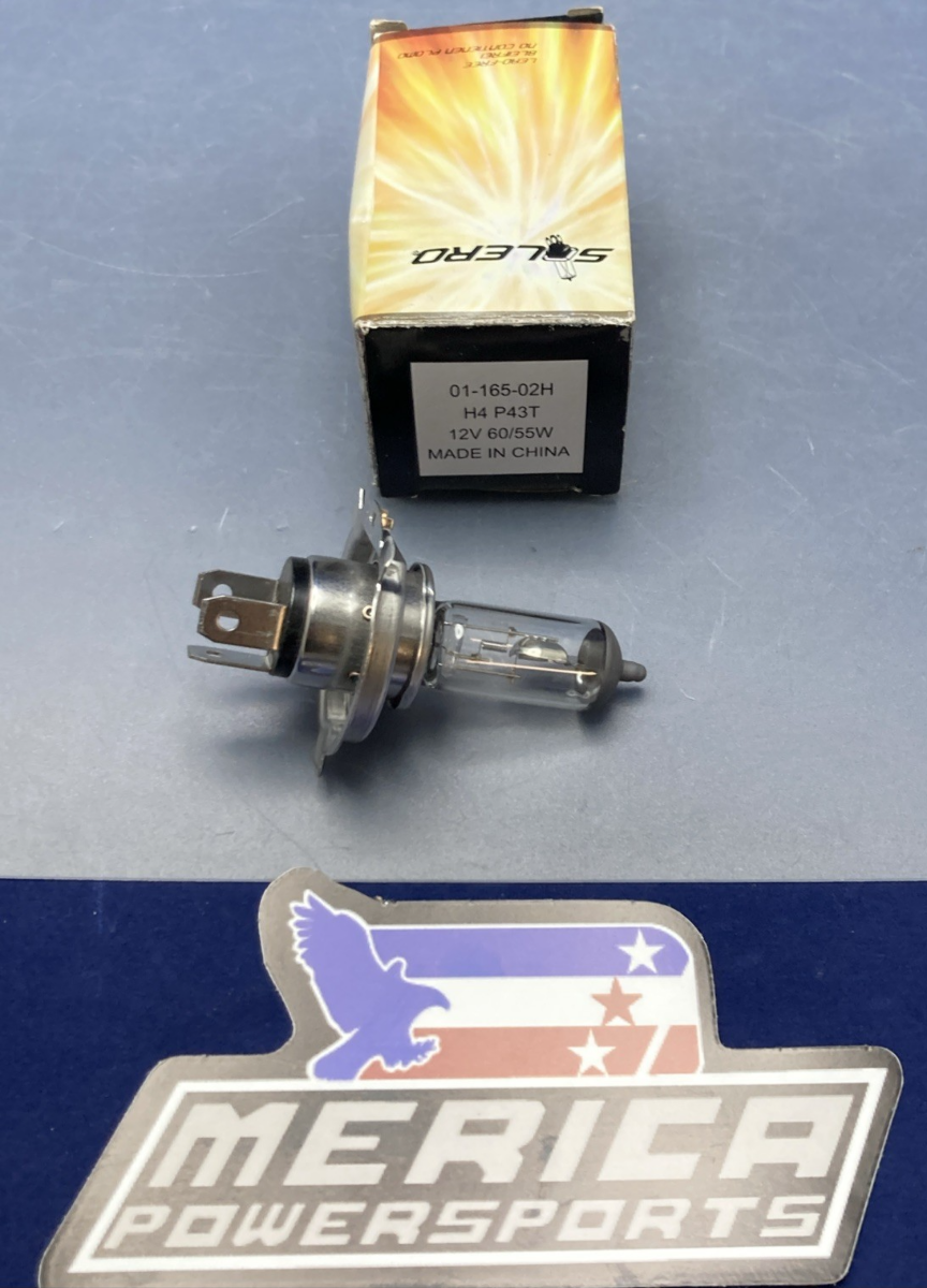NEW GENUINE SOLERO 01-165-2H Quartz Halogen Bulb H4 Heavy Duty 60W-55W