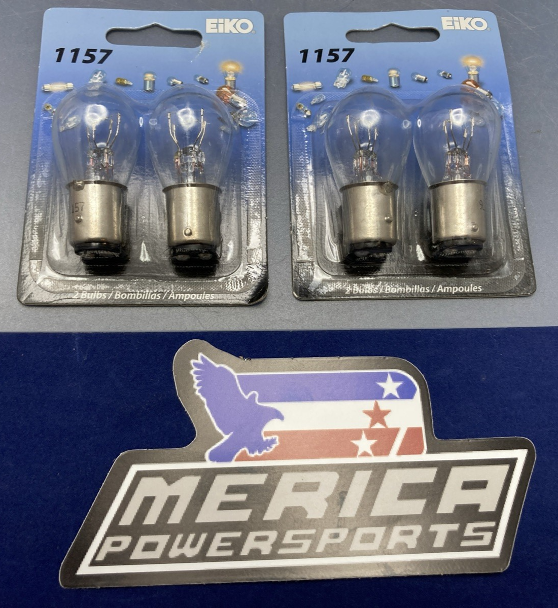 QTY 4 NEW GENUINE EIKO 1157 TAIL LIGHT BULB