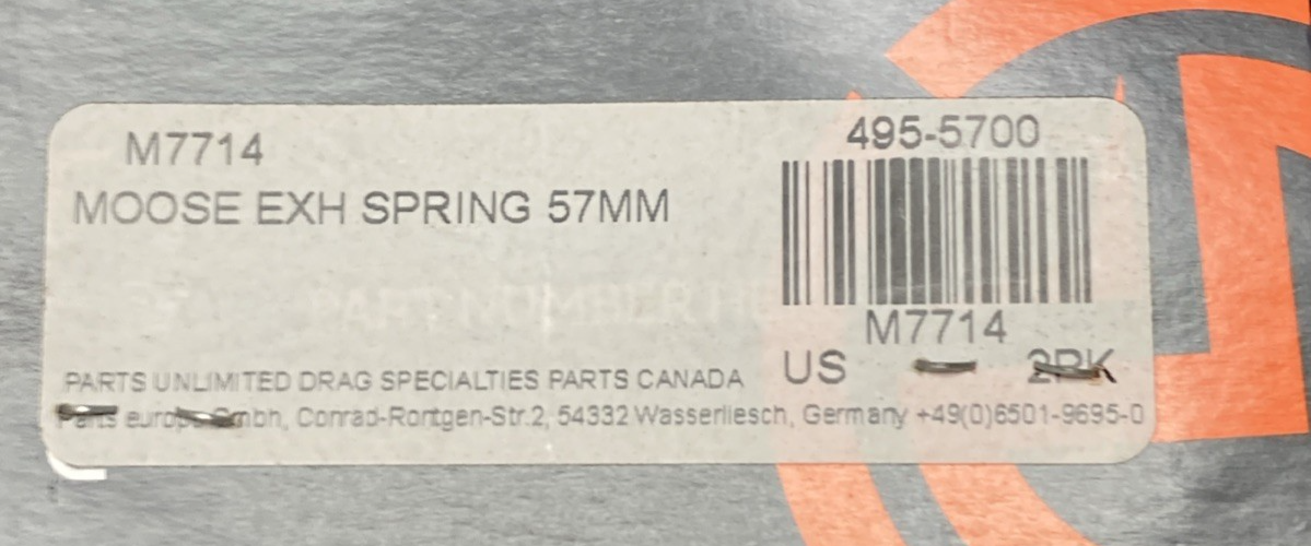 NEW GENUINE MOOSE 495-5700 M7714 EXHAUST SPRINGS
