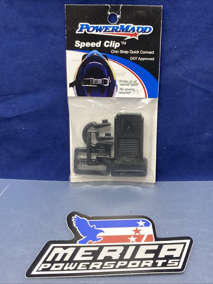 NEW GENUINE POWERMADD 61060 SPEED CLIP UNIVERSAL CHIN STRAP QUICK CONNECT