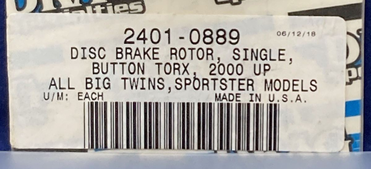 NEW GENUINE DRAG SPECIALTIES 2401-0889 Brake Rotor Mounting Bolt Kit
