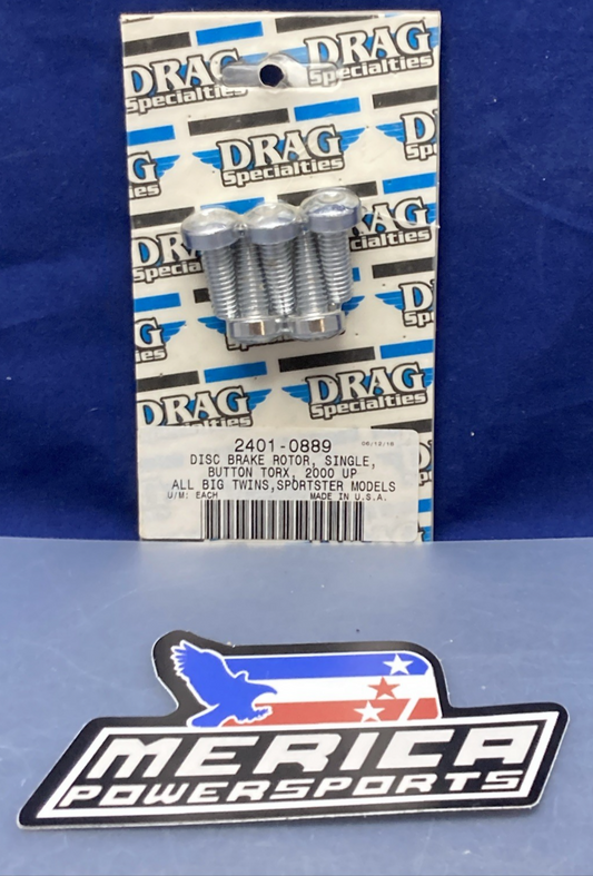 NEW GENUINE DRAG SPECIALTIES 2401-0889 Brake Rotor Mounting Bolt Kit