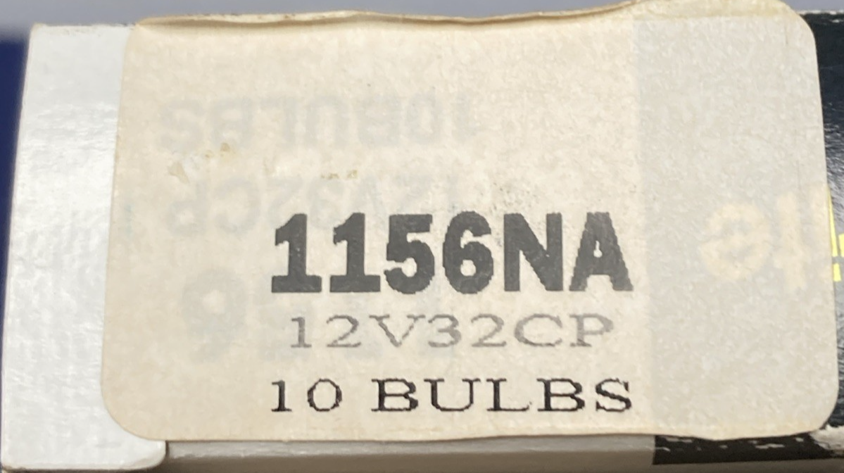 QTY 10 NEW GENUINE DYNABRITE 1156NA MINIATURE IGHT BULBS 12V AMBER