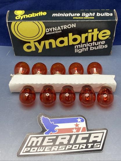 QTY 10 NEW GENUINE DYNABRITE 1156NA MINIATURE IGHT BULBS 12V AMBER