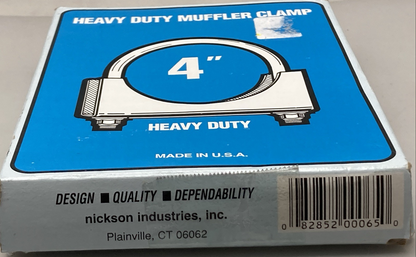 NEW GENUINE NICKSON INDUSTRIES 65 EXHAUST CLAMP 4" HD