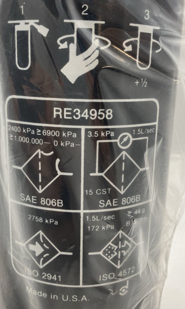 NEW GENUINE JOHN DEERE RE34958 HYDRAULIC FILTER