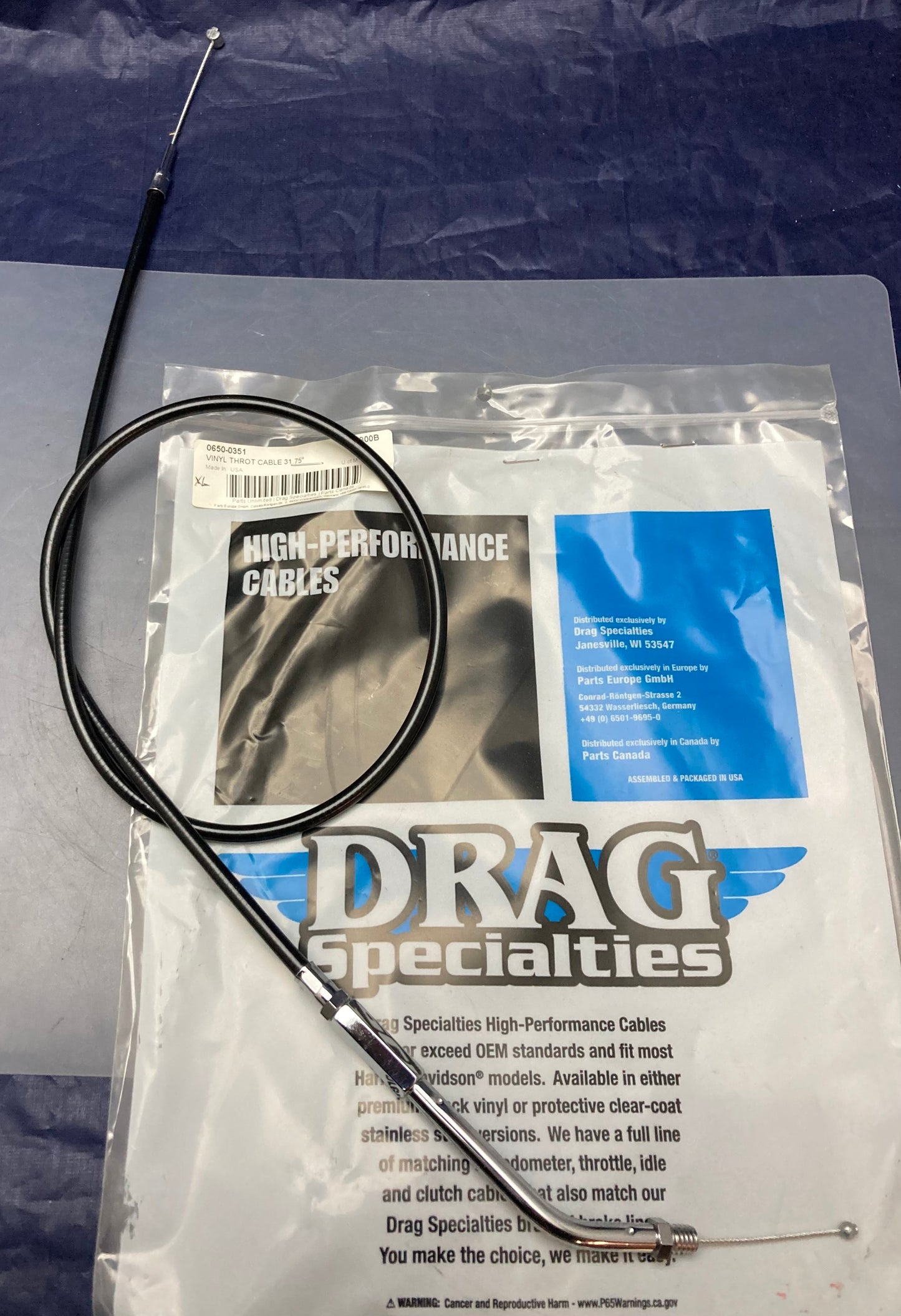 New Genuine Drag Specialties 0650-03651 Throttle Cable