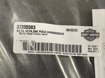 NEW GENUINE HARLEY DAVIDSON 37200583 KIT, CL ACTN, ONE PIECE, DIAMONDBACK