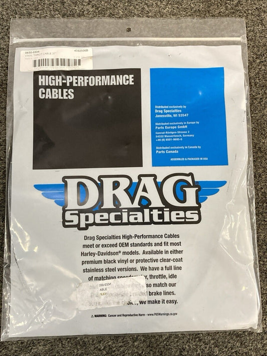 NEW GENUINE DRAG 0650-0334 VINYL THROT CABLE 37"