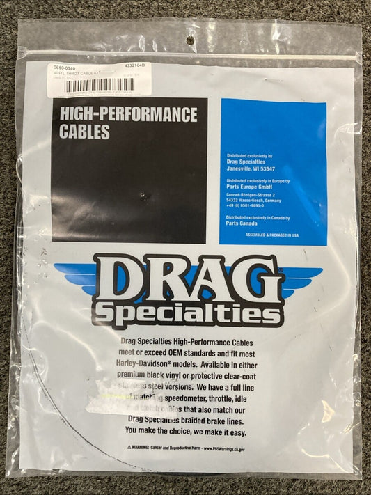 NEW GENUINE DRAG 0650-0340 VINYL THROT CABLE 43"