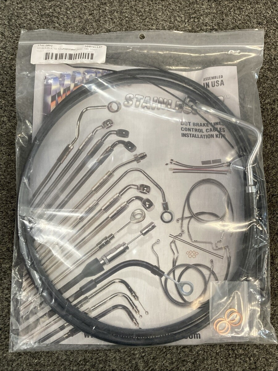 NEW GENUINE MAGNUM 1741-5892 SS BLK/BLK '19 TRIKE ABS MID/UPPER, 180, 10mm