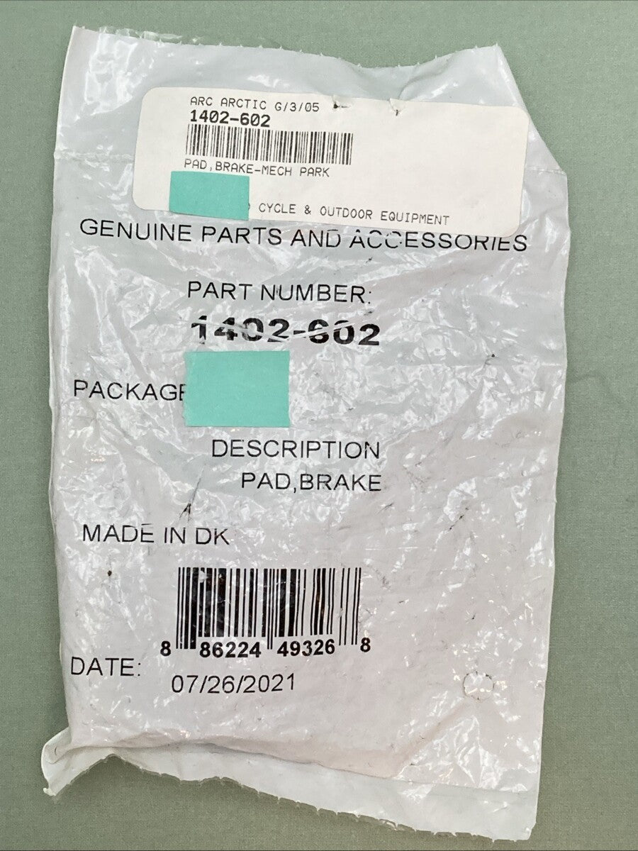 NEW GENUINE ARCTIC 1402-602 PAD, BRAKE-MECH PARK