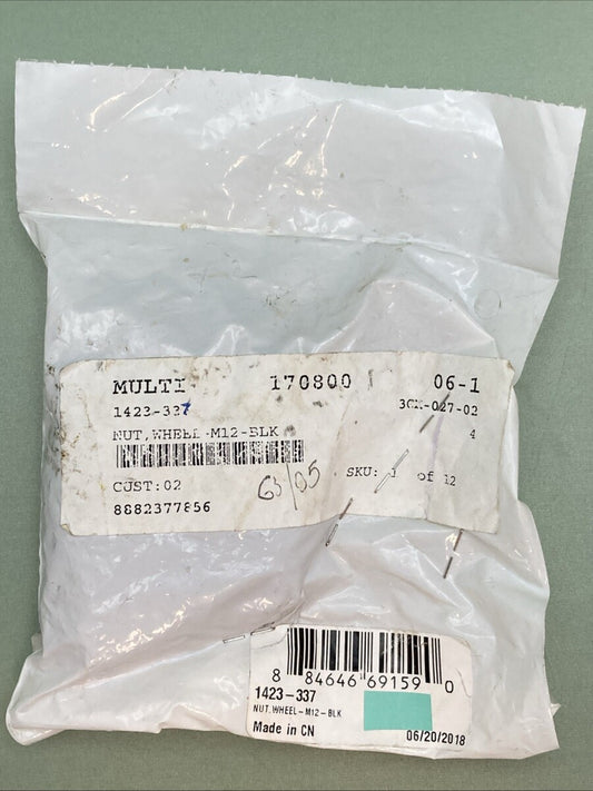QTY 2 NEW GENUINE ARCTIC 1423-337 NUTWHEEL-M12-BLK