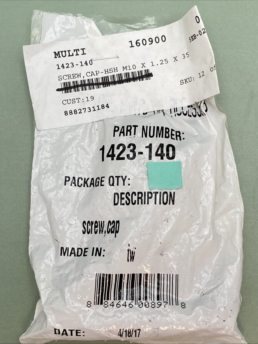QTY 4 NEW GENUINE ARCTIC 1423-140 Screw, Cap - Hsh M10 X 1.25 X 35