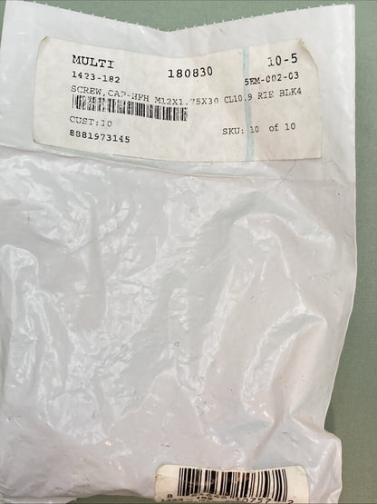 NEW GENUINE ARCTIC 1423-182 Screw, Cap - Hfh M12X1.75X30 CL10.9 Rie Blk