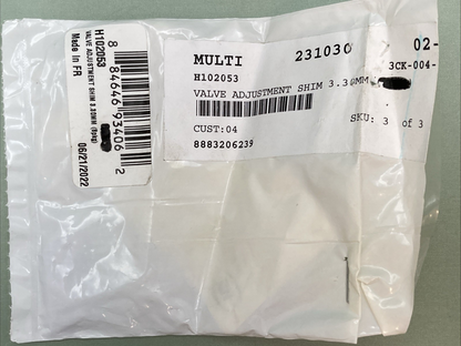 NEW GENUINE ARCTIC H102053 VALVE ADJUSTMENT SHIM 3.30MM