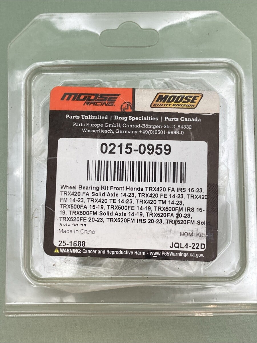 NEW GENUINE MOOSE 0215-0959 Front Wheel Bearing Kit