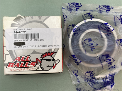 NEW GENUINE ALL BALLS 41-6305 SEALED BEARING 44-4322