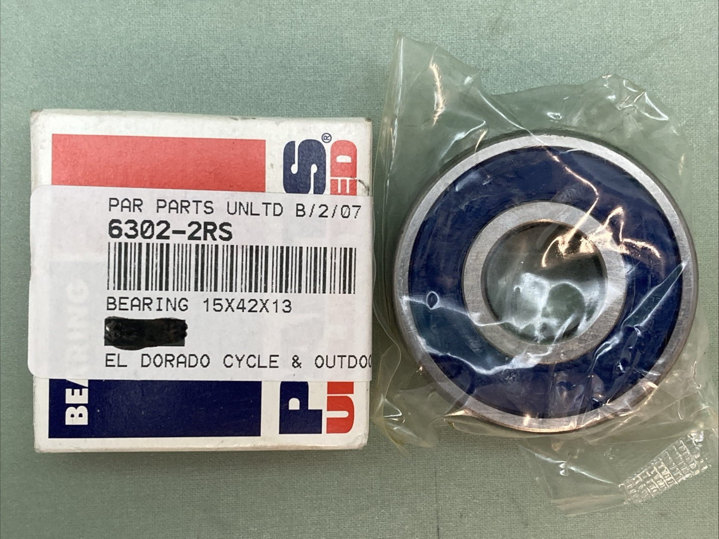 NEW GENUINE PARTS UNLIMITED 6302-2RS BEARING 15X42X13