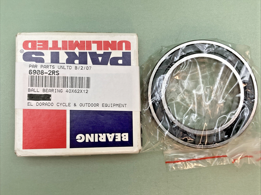 NEW GENUINE PARTS UNLIMITED 6908-2RS BALL BEARING 40X62X12