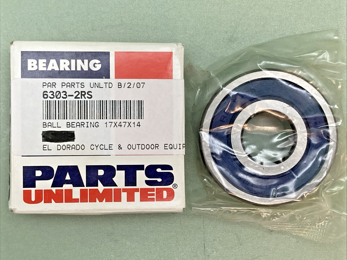 QTY 3 NEW GENUINE PARTS UNLIMITED 6303-2RS BALL BEARING 17X47X14