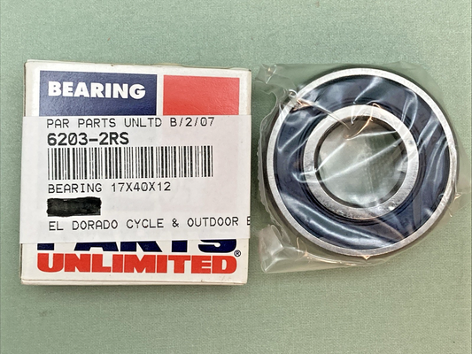 QTY 2 NEW GENUINE PARTS UNLIMITED 6203-2RS BEARING 17X40X12