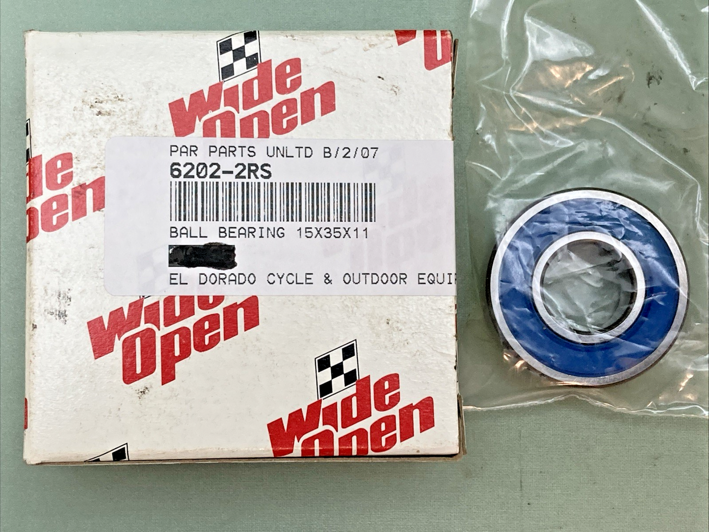 NEW GENUINE WIDE OPEN 6202-2RS BALL BEARING 15X35X11