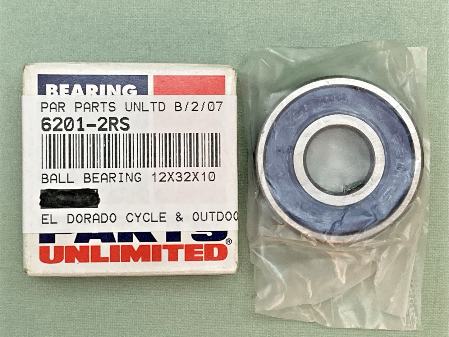 NEW GENUINE PARTS UNLIMITED 6201-2RS BALL BEARING 12X32X10