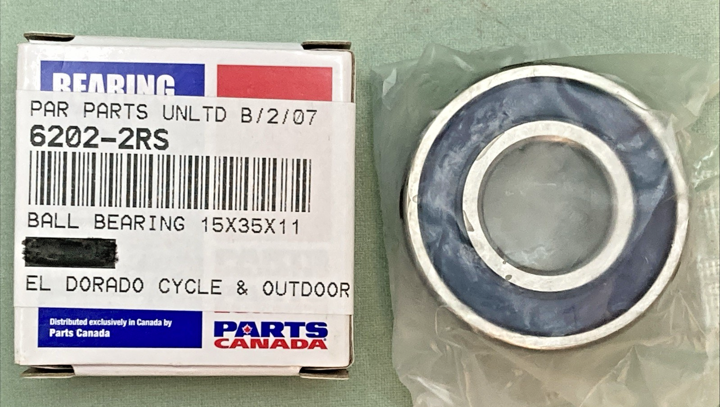 NEW GENUINE PARTS UNLIMITED 6202-2RS BALL BEARING 15X35X11