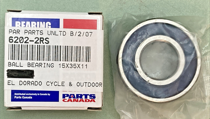NEW GENUINE PARTS UNLIMITED 6202-2RS BALL BEARING 15X35X11