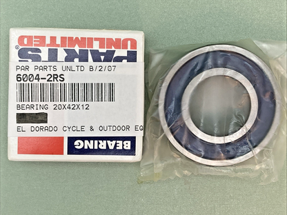 NEW GENUINE PARTS UNLIMITED 6004-2RS BEARING 20X42X12