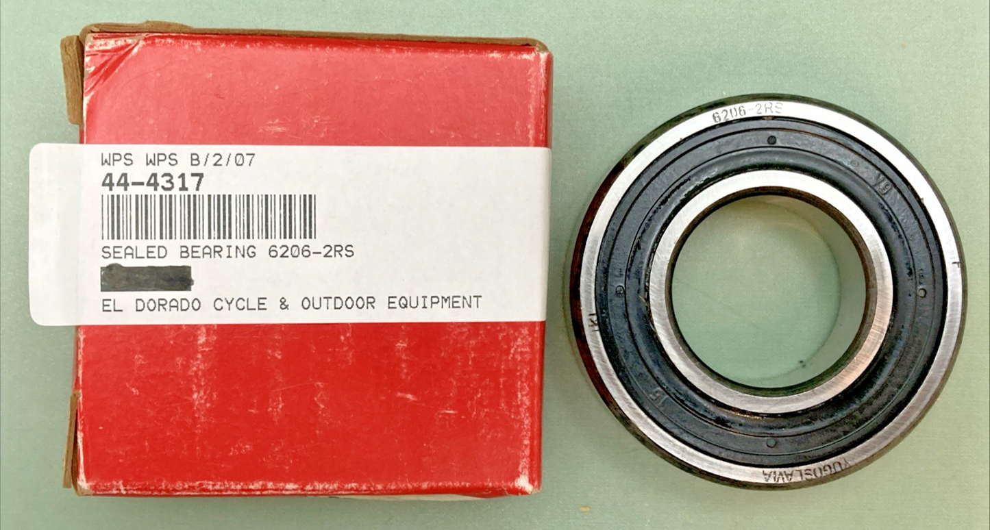 NEW GENUINE WPS 44-4317 SEALED BEARING 6206-2RS