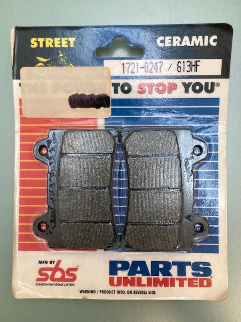 Parts Unlimited 613HF Brake Pad Set 1721-0247 New Genuine
